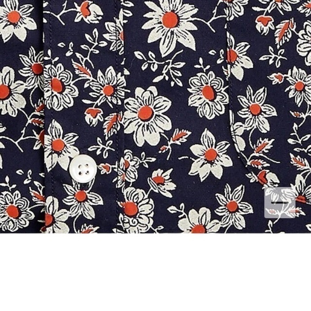 NWT J Crew Stretch Secret Organic Cotton Cottagecore Floral Blouse Slim‎ Medium - Picture 9 of 12